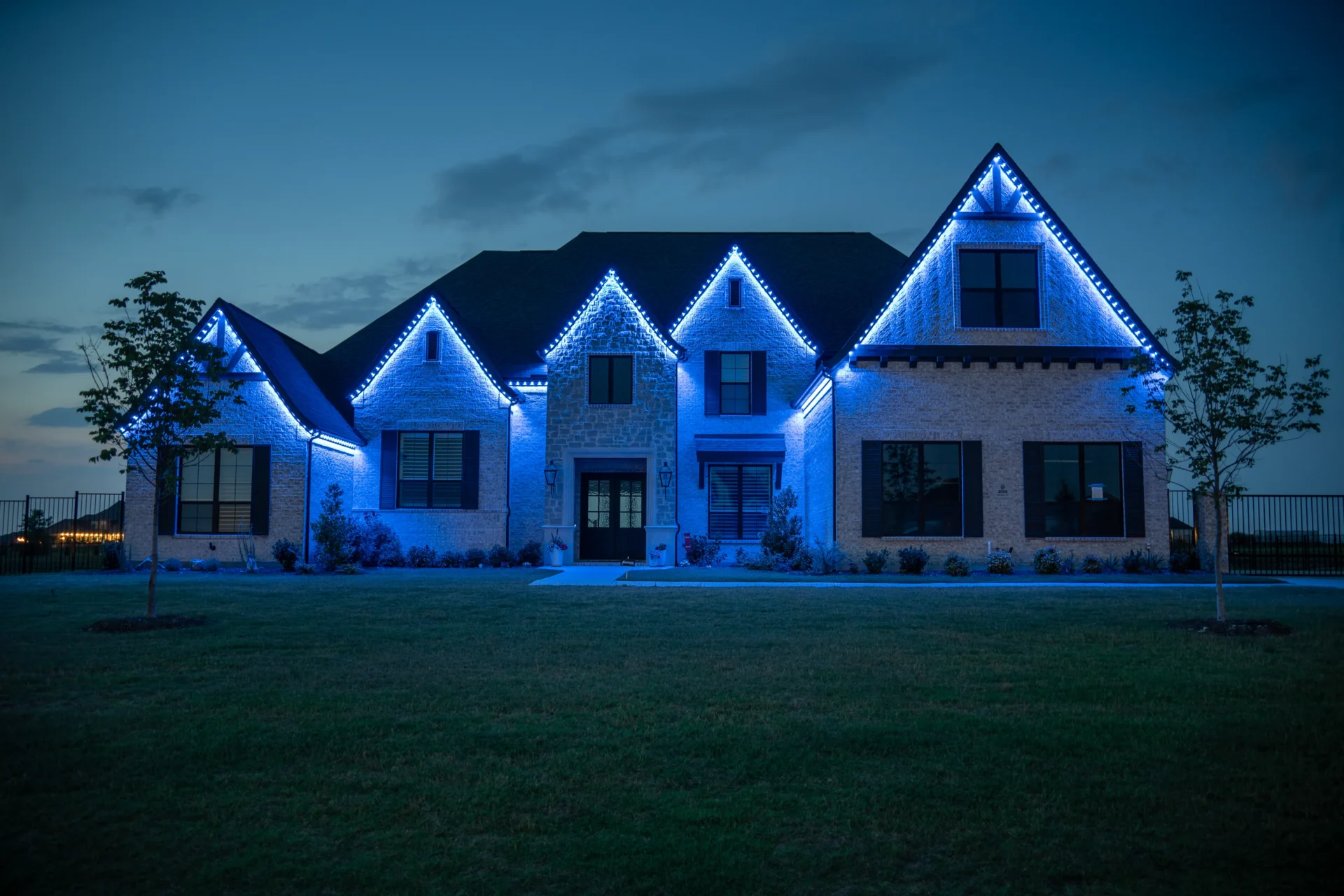 Starise permanent lighting installed on a Calgary home